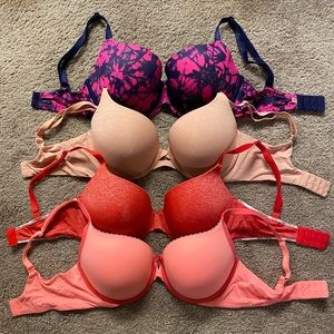 Set of 4 Like New Victoria Secret Bras 34DD